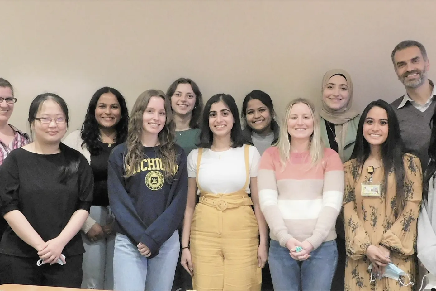 The lab assembled for a group photograph indoors